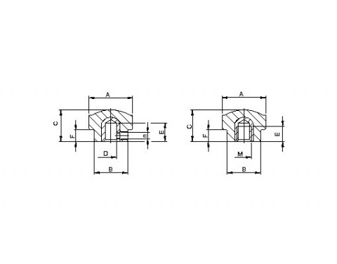 Rändelmutter VBZ - Technische Zeichnung | Kuala Kunststofftechnik GmbH